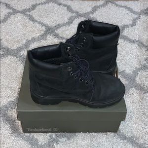 Boys black Timberland boots